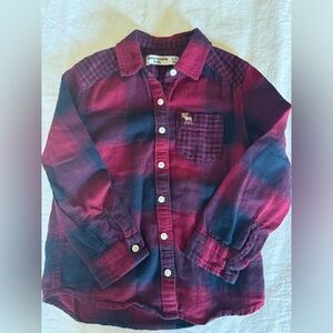 Little Kid Abercrombie Red Plaid Shirt